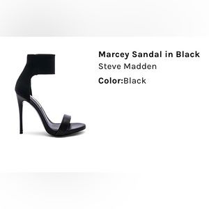 Steve Madden Marcey black stiletto heel sandals - Genuine leather